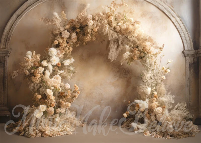 Kate Fine Art Flower Beige Wall Wedding Backdrop Designed by Mini MakeBelieve - Image 2