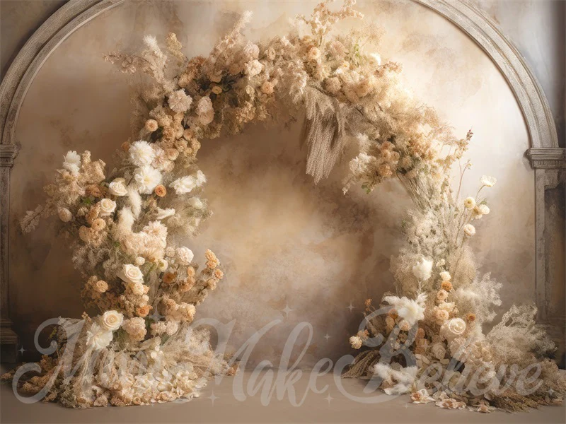 Kate Fine Art Flower Beige Wall Wedding Backdrop Designed by Mini MakeBelieve - Image 5