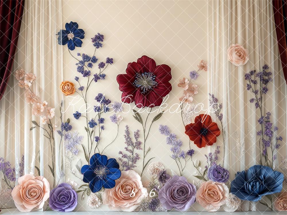 Kate Fine Art Flower Curtain Wall Backdrop Designed by Mini MakeBelieve - Image 3
