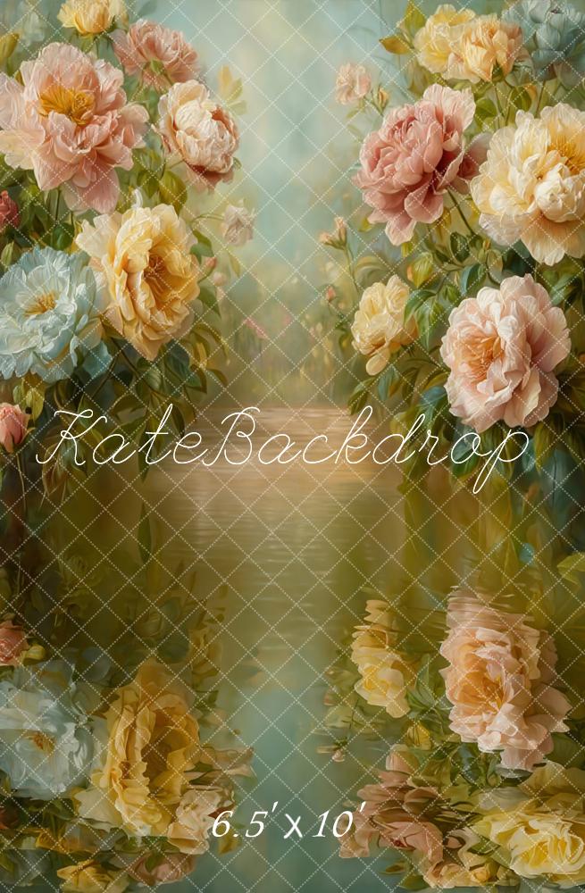 Kate Fine Art Flower Reflected Water Backdrop Designed by GQ - Image 4