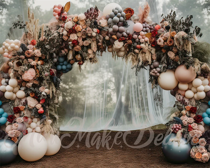Kate Fine Art Forest Balloons Arch Backdrop Designed by Mini MakeBelieve - Image 3
