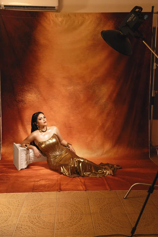 Kate Fine Art Golden Abstract Texture Backdrop Designed by GQ - Image 4