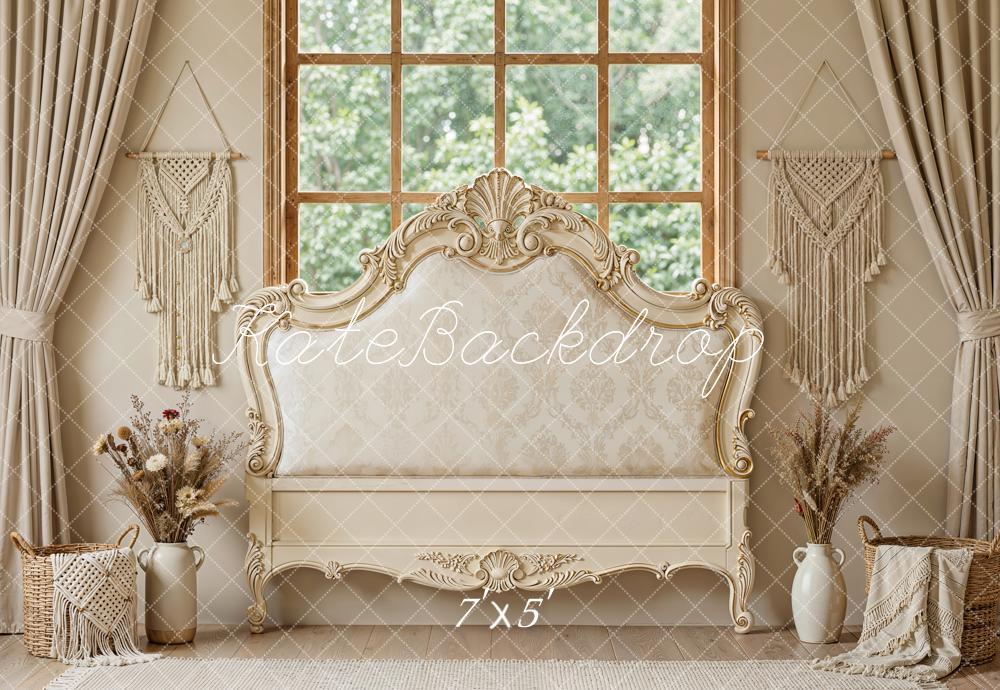 Kate Fine Art Headboard Window Macrame Backdrop Designed by Emetselch