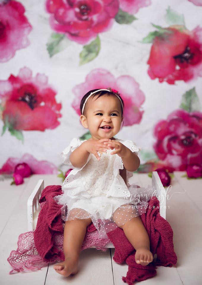Kate Fine Art Pink Flowers Backdrop Designed by Megan Leigh Photography - Image 3
