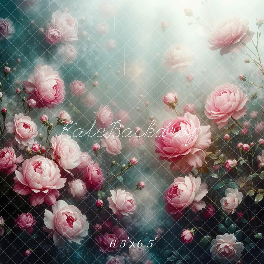 Kate Fine Art Pink Peony Florals Backdrop Designed by Mini MakeBelieve - Image 2