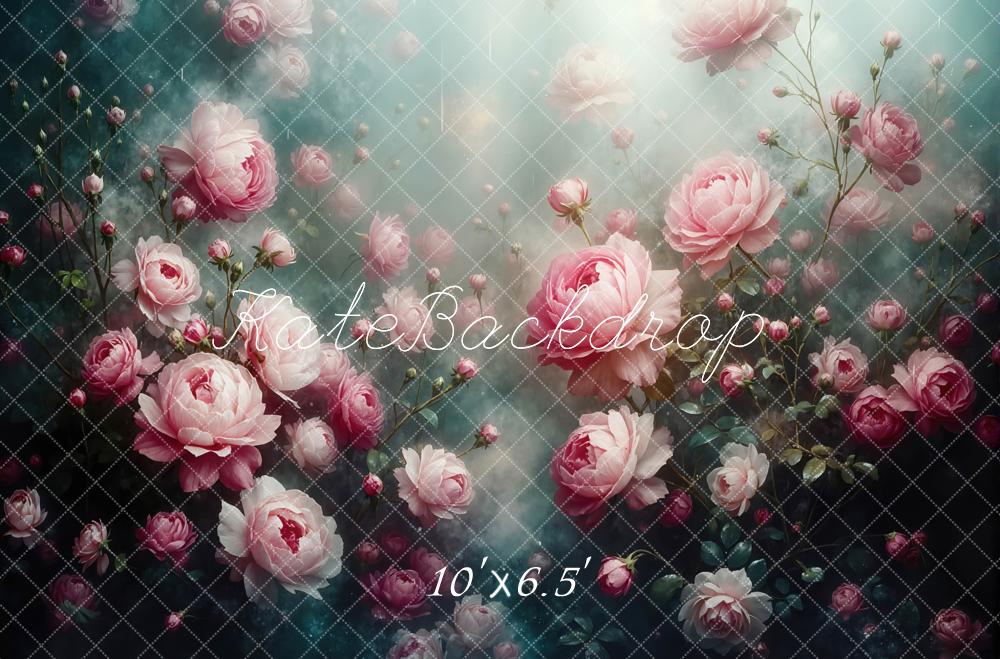 Kate Fine Art Pink Peony Florals Backdrop Designed by Mini MakeBelieve - Image 4