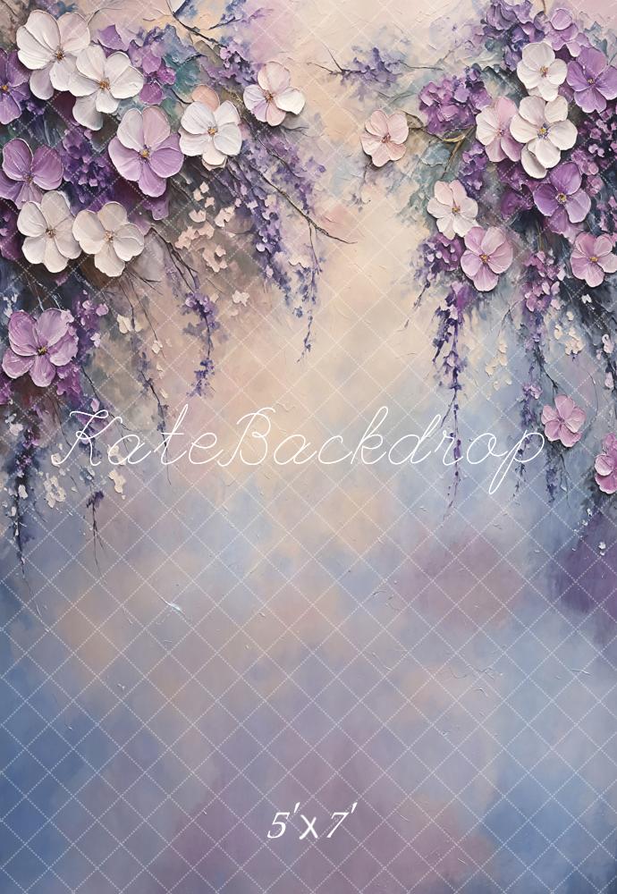 Kate Fine Art Purple Flower Backdrop Designed by Emetselch - Image 2