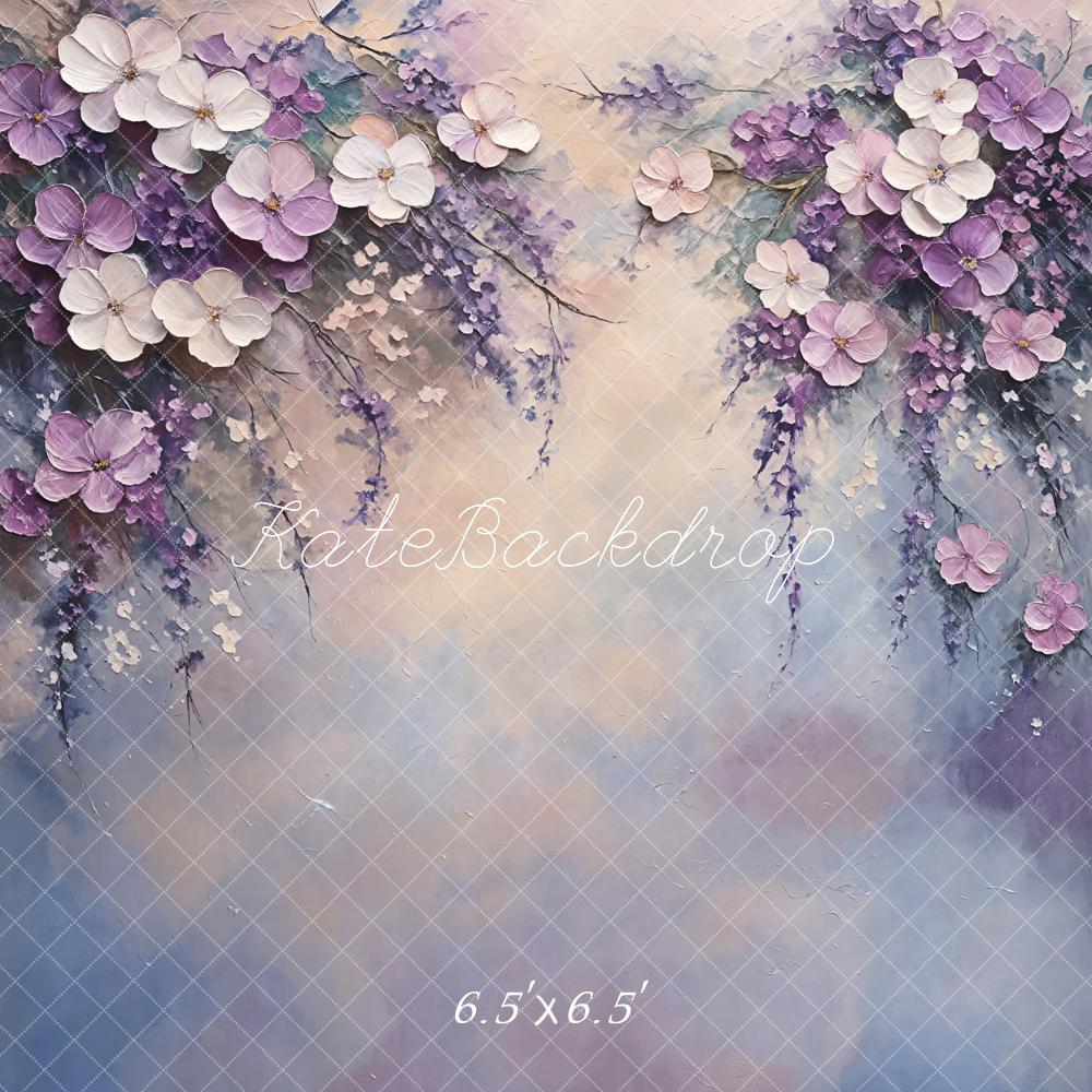 Kate Fine Art Purple Flower Backdrop Designed by Emetselch - Image 4