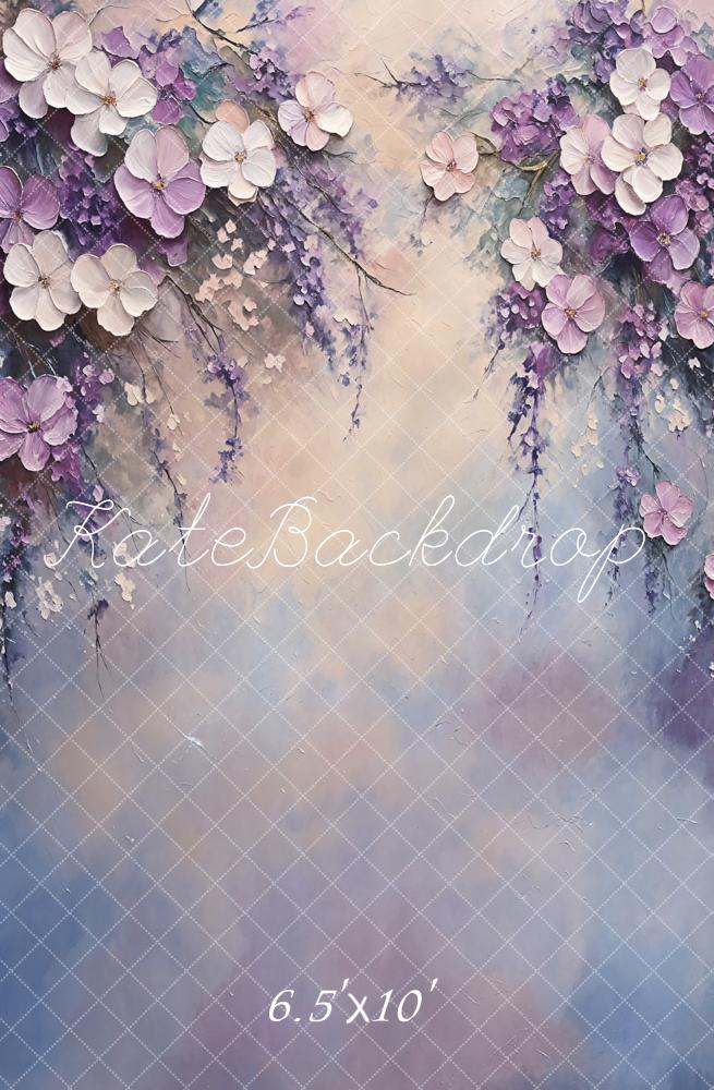 Kate Fine Art Purple Flower Backdrop Designed by Emetselch - Image 5