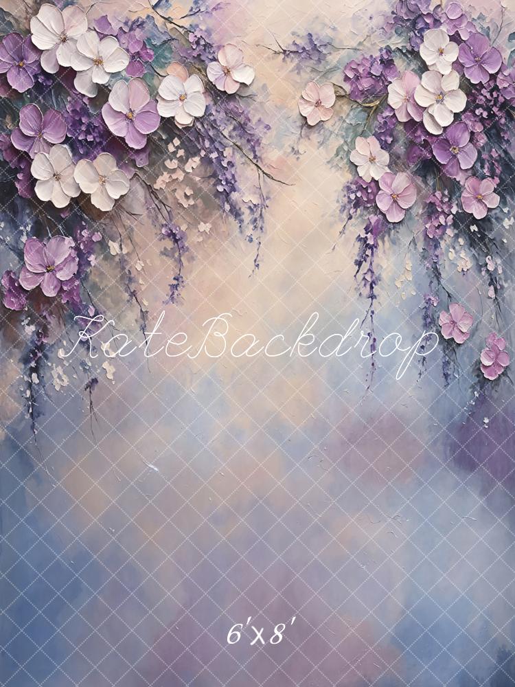Kate Fine Art Purple Flower Backdrop Designed by Emetselch - Image 6