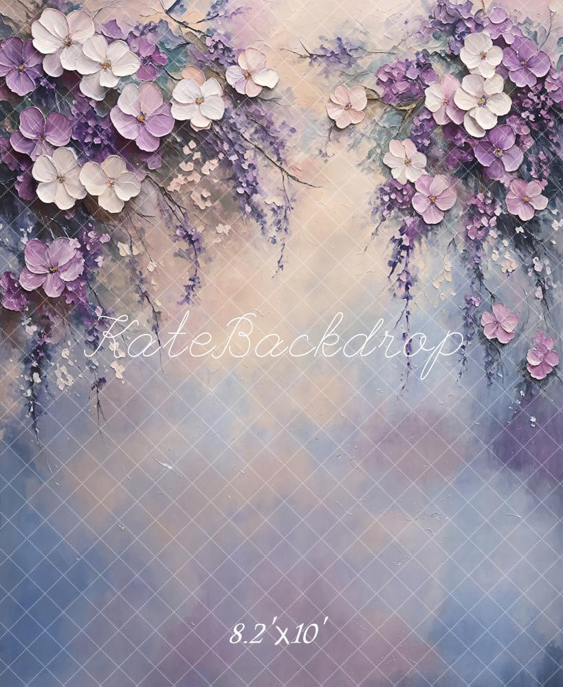 Kate Fine Art Purple Flower Backdrop Designed by Emetselch - Image 7