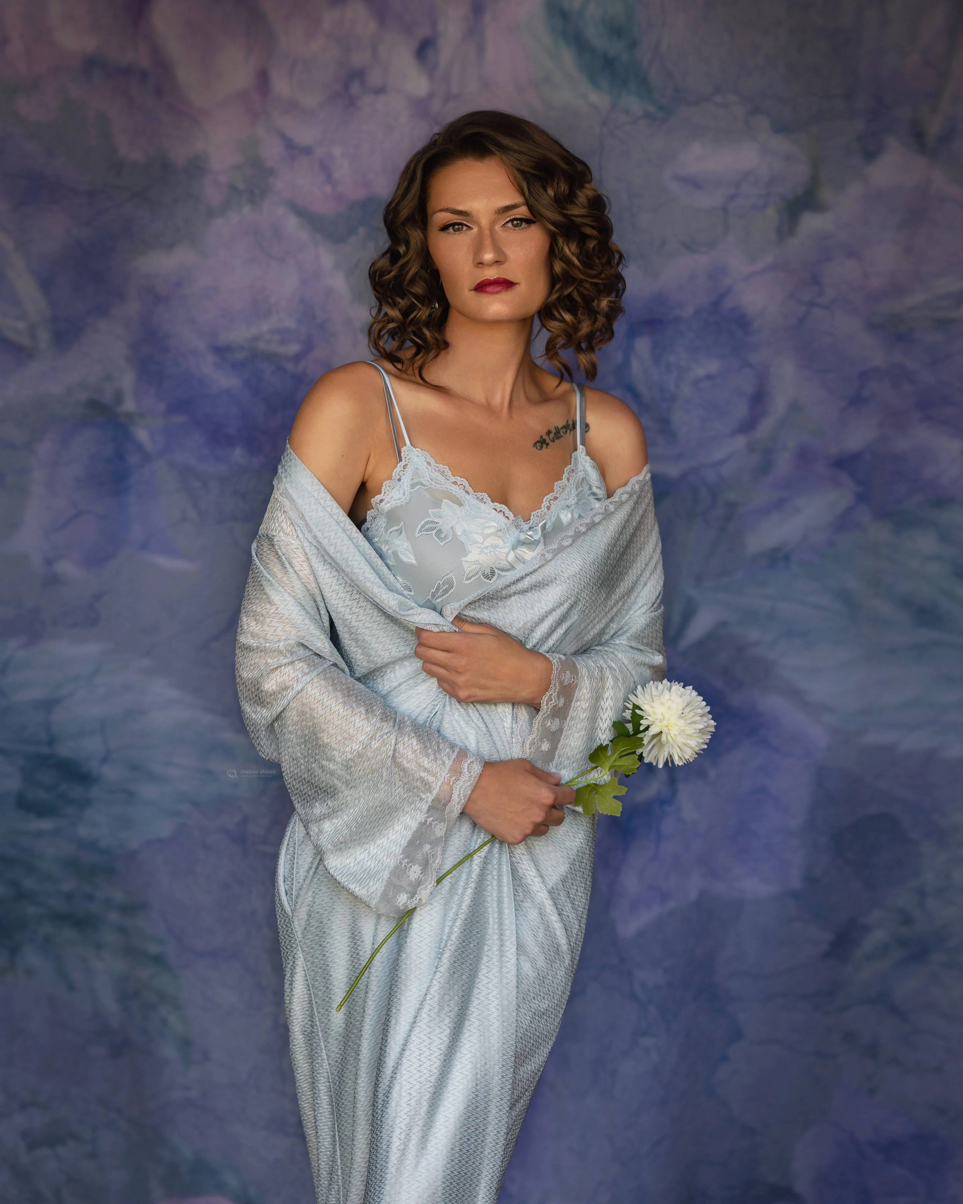 Kate Fine Art Purple Flower Backdrop for Photography