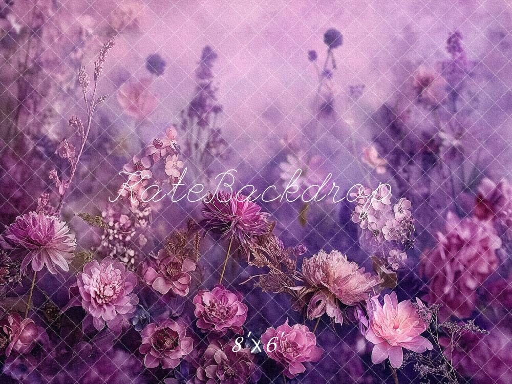 Kate Fine Art Purple Flower Backdrop Designed by Kerry Anderson - Image 3