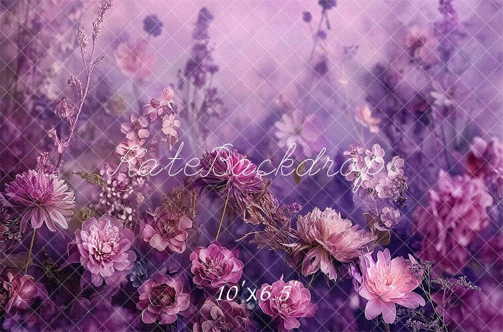 Kate Fine Art Purple Flower Backdrop Designed by Kerry Anderson - Image 4
