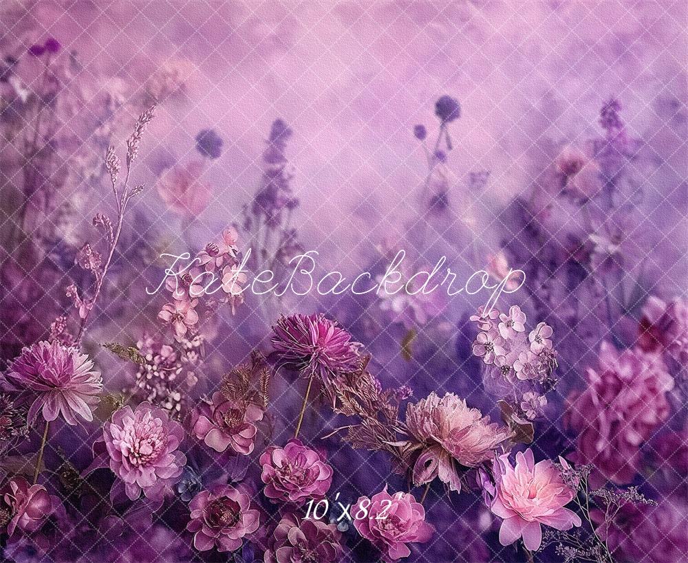 Kate Fine Art Purple Flower Backdrop Designed by Kerry Anderson - Image 5