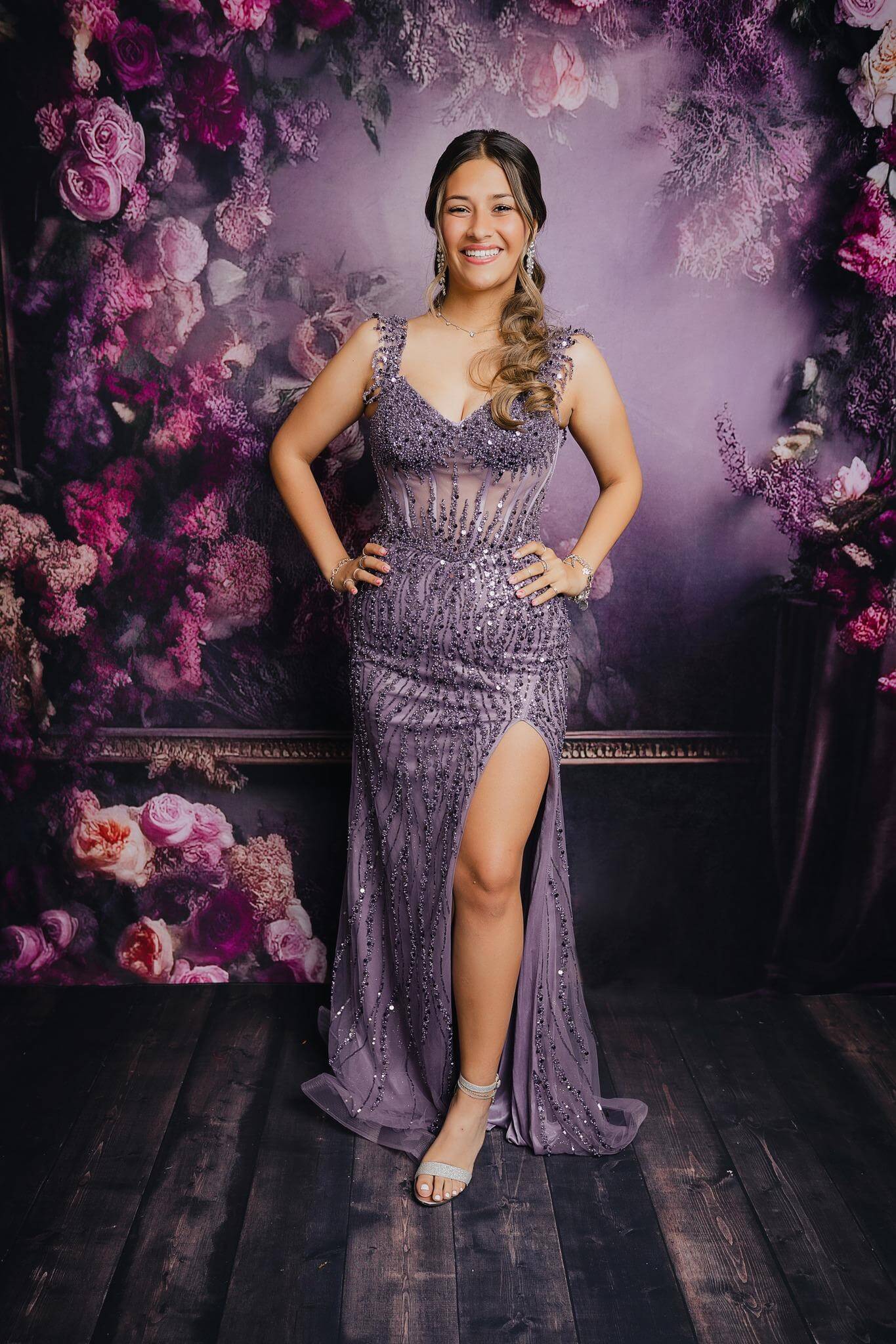 Kate Fine Art Purple Flower Wedding Backdrop Designed by Mini MakeBelieve - Image 5