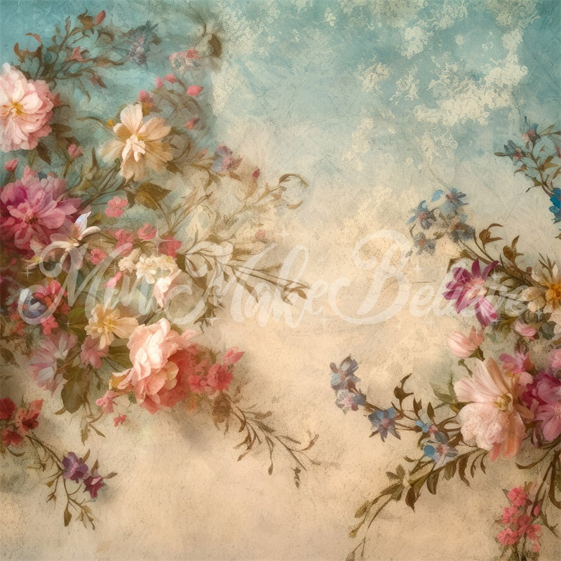 Kate Fine Art Vintage Retro Flower Backdrop Designed by Mini MakeBelieve - Image 2