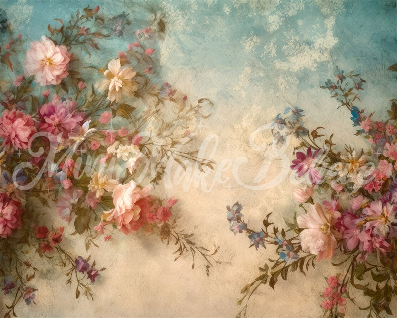 Kate Fine Art Vintage Retro Flower Backdrop Designed by Mini MakeBelieve - Image 3