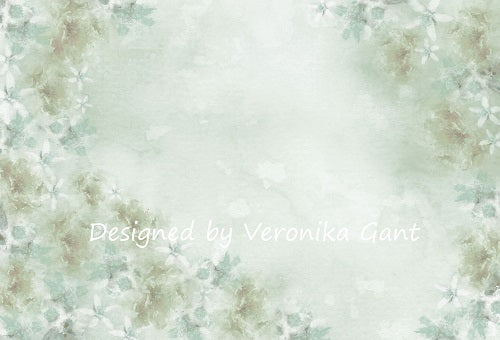 Kate Fine Art Watercolors Green Flowers Abstract Backdrop designed by Veronika Gant - Image 2