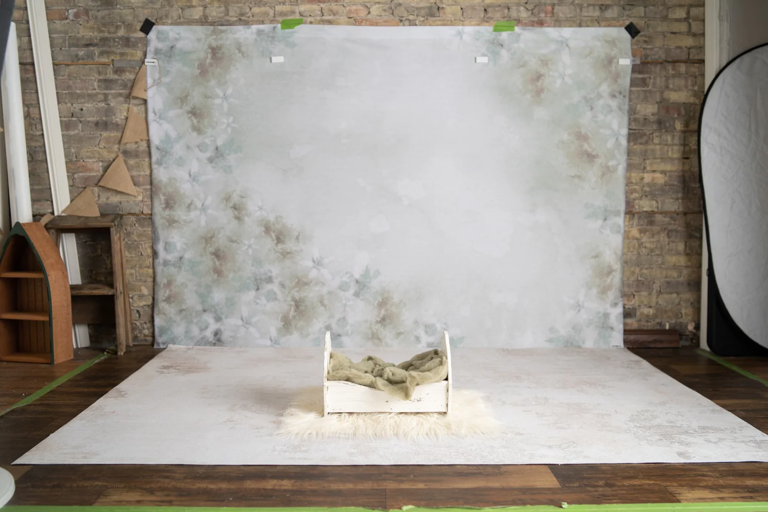 Kate Fine Art Watercolors Green Flowers Abstract Backdrop designed by Veronika Gant - Image 7