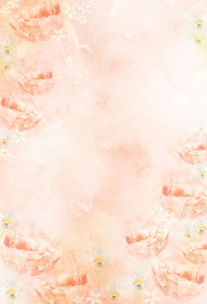 Kate Fine Art Watercolors Orange Flowers Backdrop Designed by Veronika Gant - Image 2