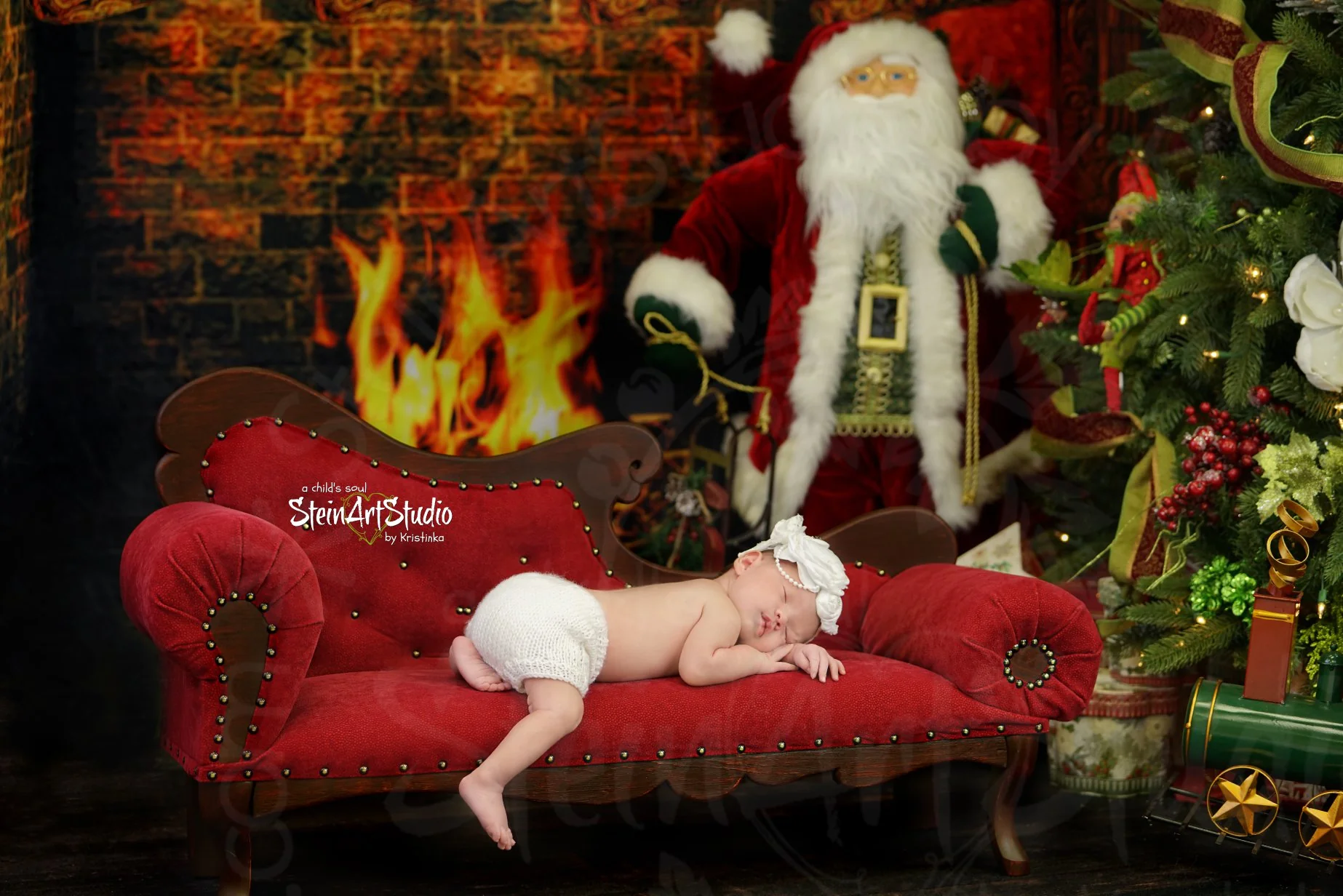 Kate Fireplace Backdrop for Christmas Photography - Image 3