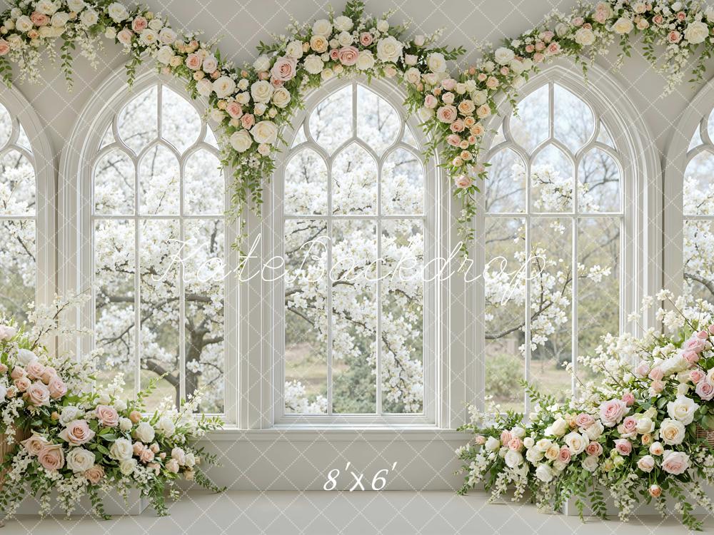 Kate Floral Arch Arched Windows Backdrop Designed by Mini MakeBelieve - Image 3