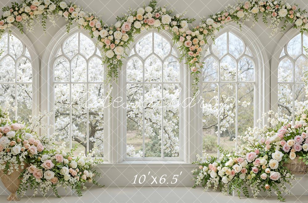 Kate Floral Arch Arched Windows Backdrop Designed by Mini MakeBelieve - Image 4