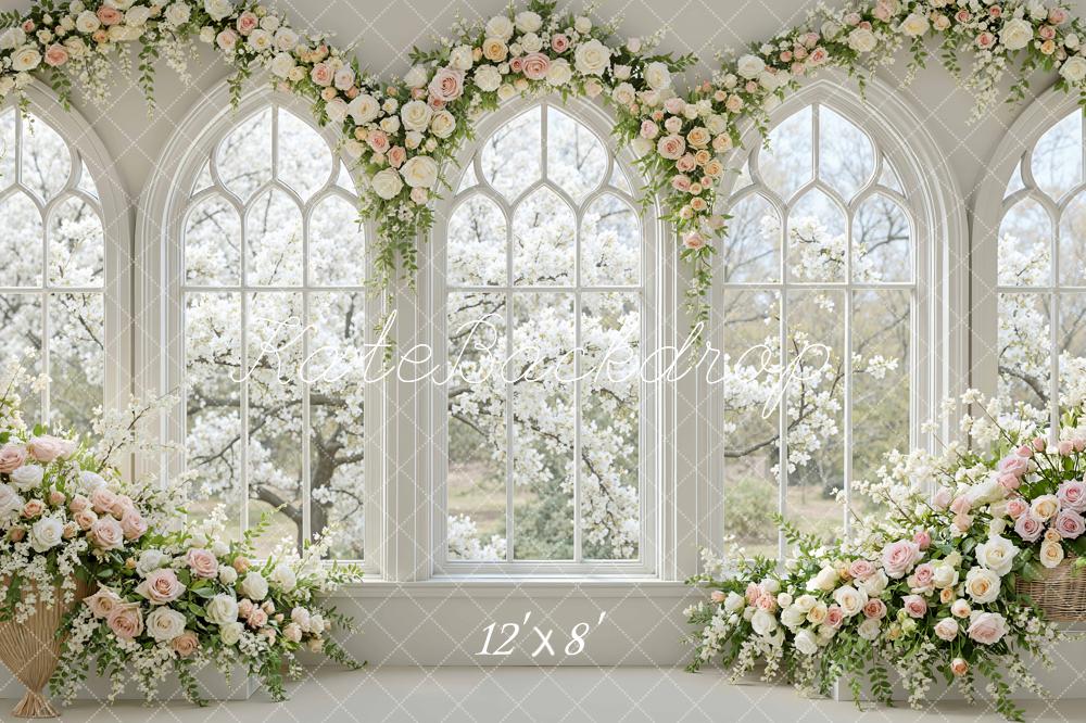 Kate Floral Arch Arched Windows Backdrop Designed by Mini MakeBelieve - Image 8