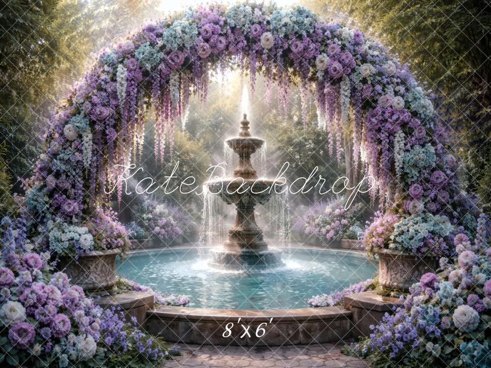 Kate Floral Arch Fountain Garden Backdrop Designed by Vertigo Productions - Image 3