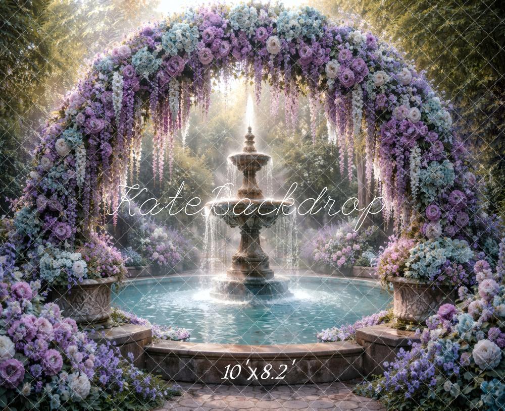 Kate Floral Arch Fountain Garden Backdrop Designed by Vertigo Productions - Image 6
