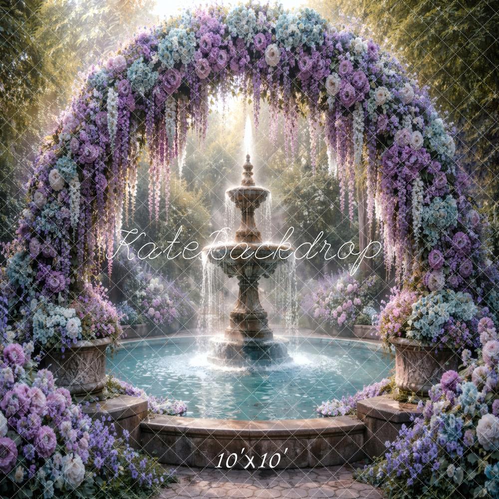 Kate Floral Arch Fountain Garden Backdrop Designed by Vertigo Productions - Image 7