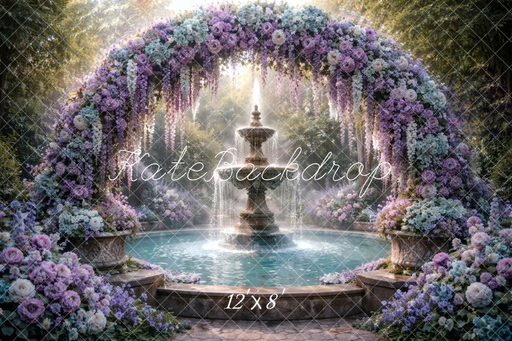 Kate Floral Arch Fountain Garden Backdrop Designed by Vertigo Productions - Image 8