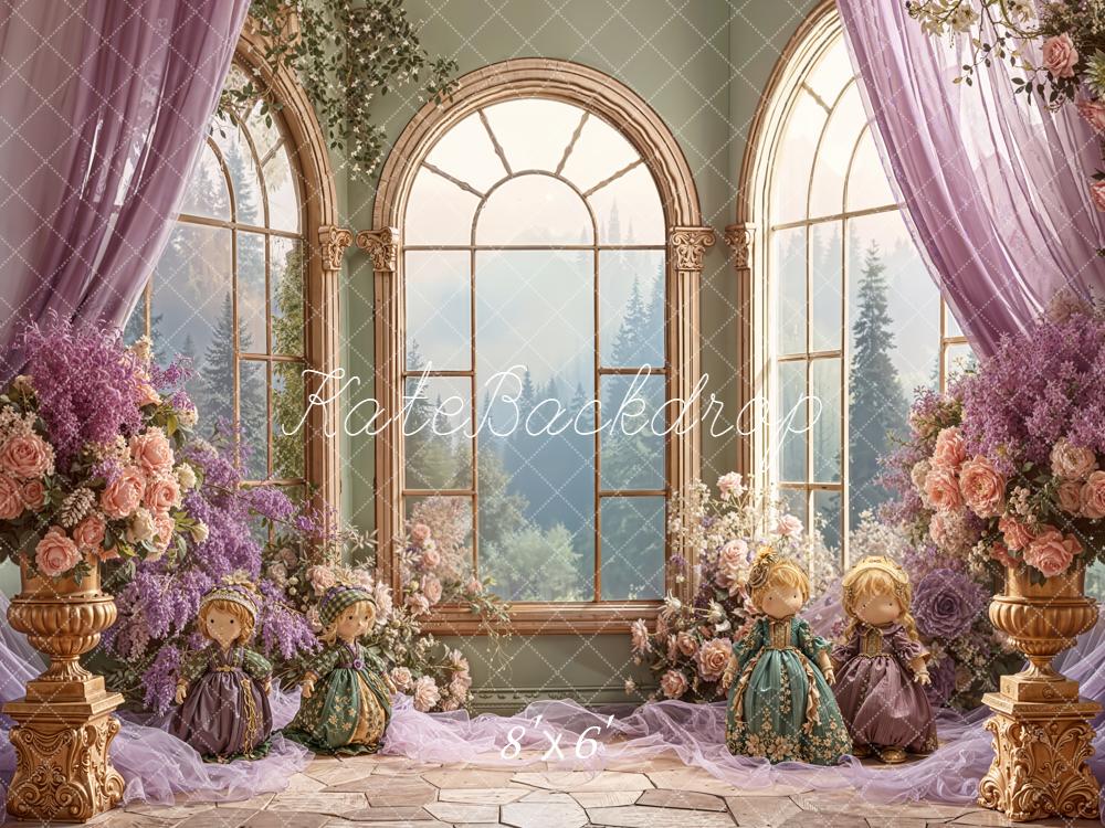 Kate Floral Arch Window Dolls Victorian Backdrop Designed by Emetselch - Image 3