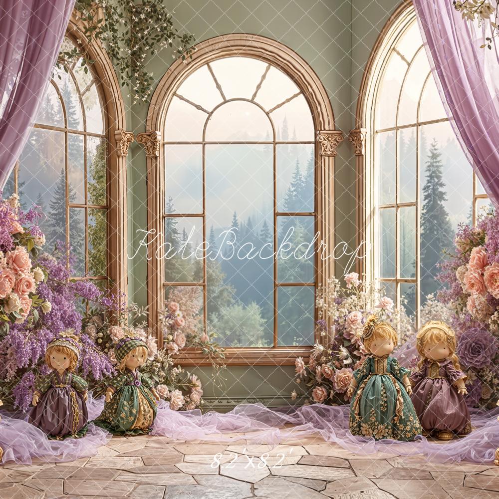 Kate Floral Arch Window Dolls Victorian Backdrop Designed by Emetselch - Image 5