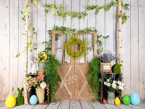 Kate Floral Barn Door Easter Backdrop Designed by Jia Chan Photography - Image 2