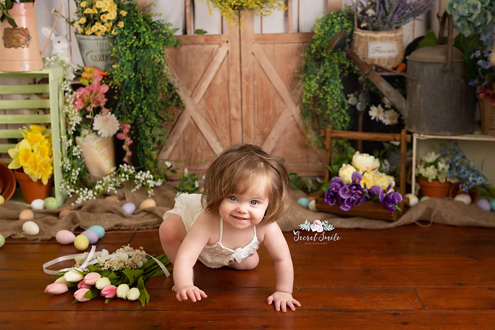 Kate Floral Barn Door Easter Backdrop Designed by Jia Chan Photography - Image 4