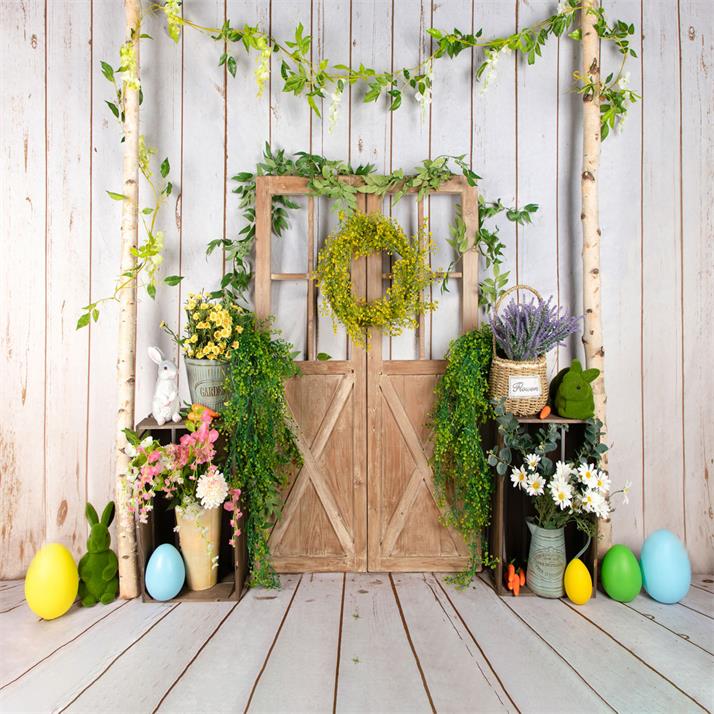 Kate Floral Barn Door Easter Backdrop Designed by Jia Chan Photography - Image 6