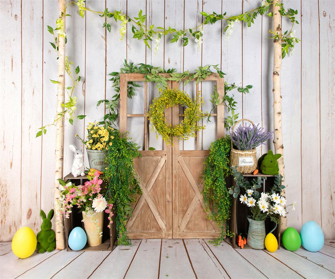 Kate Floral Barn Door Easter Backdrop Designed by Jia Chan Photography - Image 7