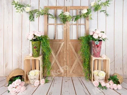 Kate Floral Barn Door Spring/Easter Backdrop Designed by Jia Chan Photography - Image 2