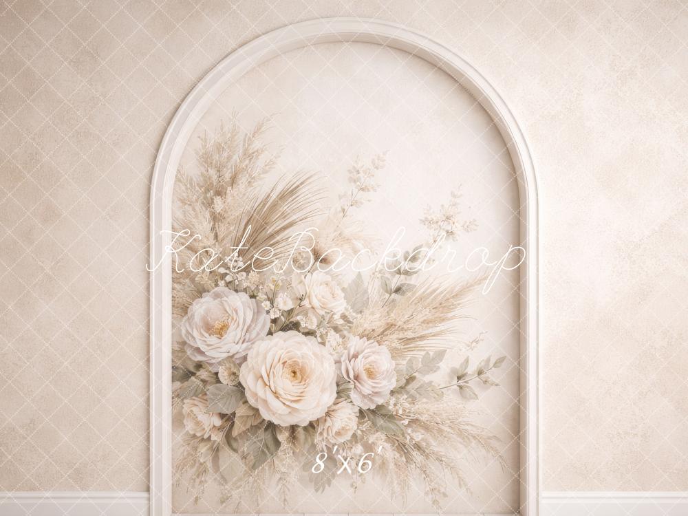 Kate Floral Beige Boho Wall Backdrop Designed by Megan Leigh Photography - Image 3