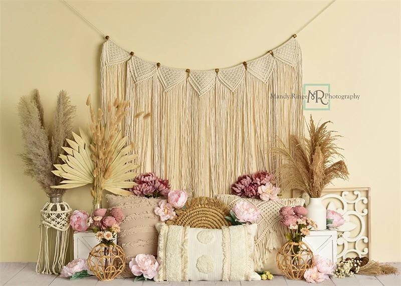 Kate Floral Boho Macrame Backdrop Designed by Mandy Ringe Photography - Image 2