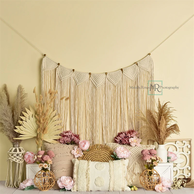 Kate Floral Boho Macrame Backdrop Designed by Mandy Ringe Photography - Image 5