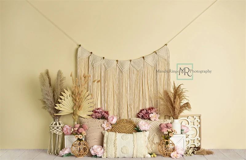 Kate Floral Boho Macrame Backdrop Designed by Mandy Ringe Photography - Image 6