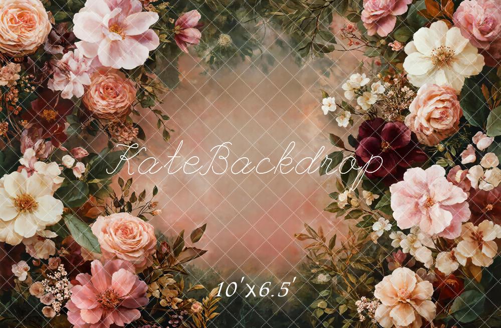 Kate Floral Border Vintage Backdrop Designed by GQ - Image 4