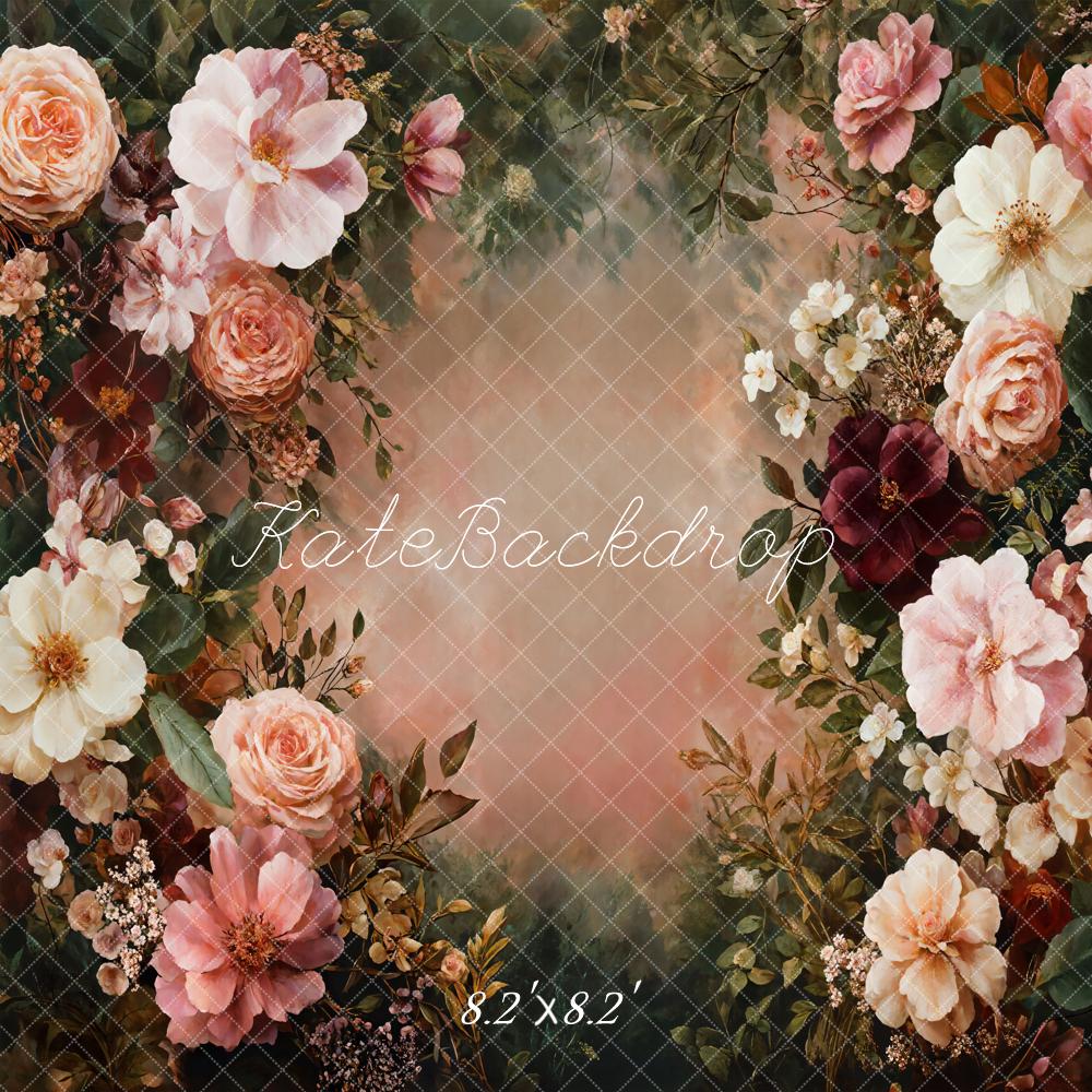 Kate Floral Border Vintage Backdrop Designed by GQ - Image 5