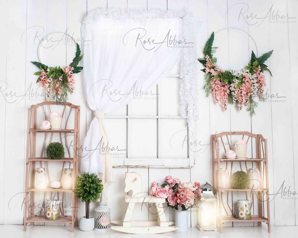 Kate Floral Little Girls Room Backdrop Designed By Rose Abbas - Image 3