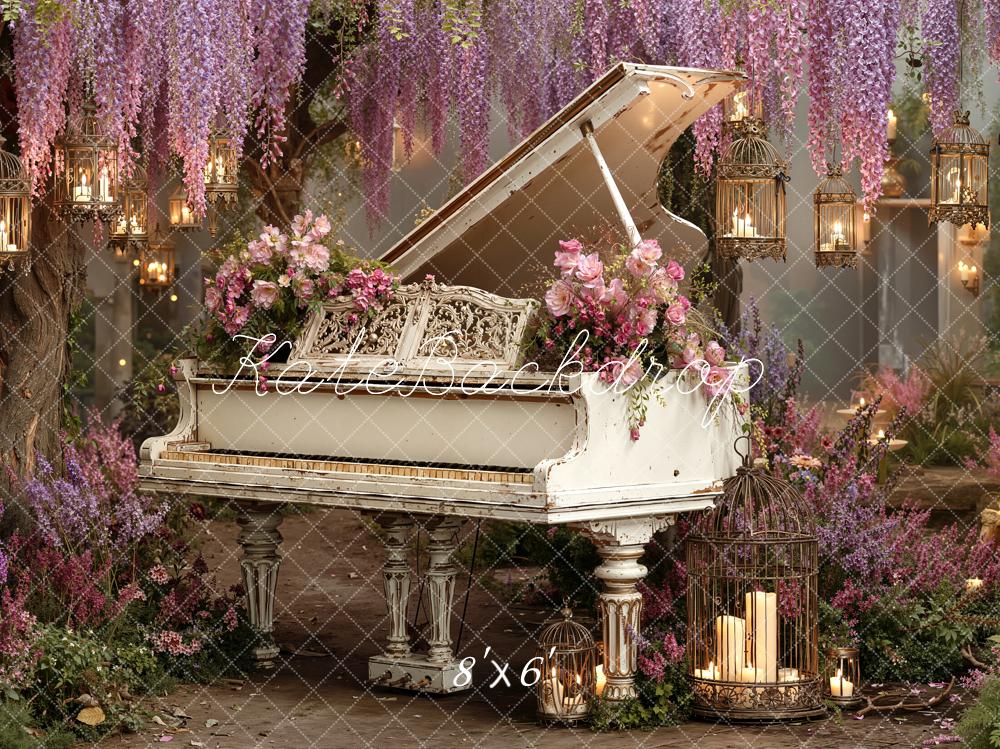 Kate Floral Piano Lanterns Wisteria Backdrop Designed by Emetselch - Image 3