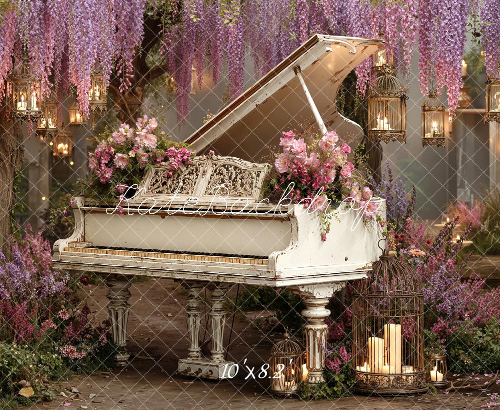 Kate Floral Piano Lanterns Wisteria Backdrop Designed by Emetselch - Image 6