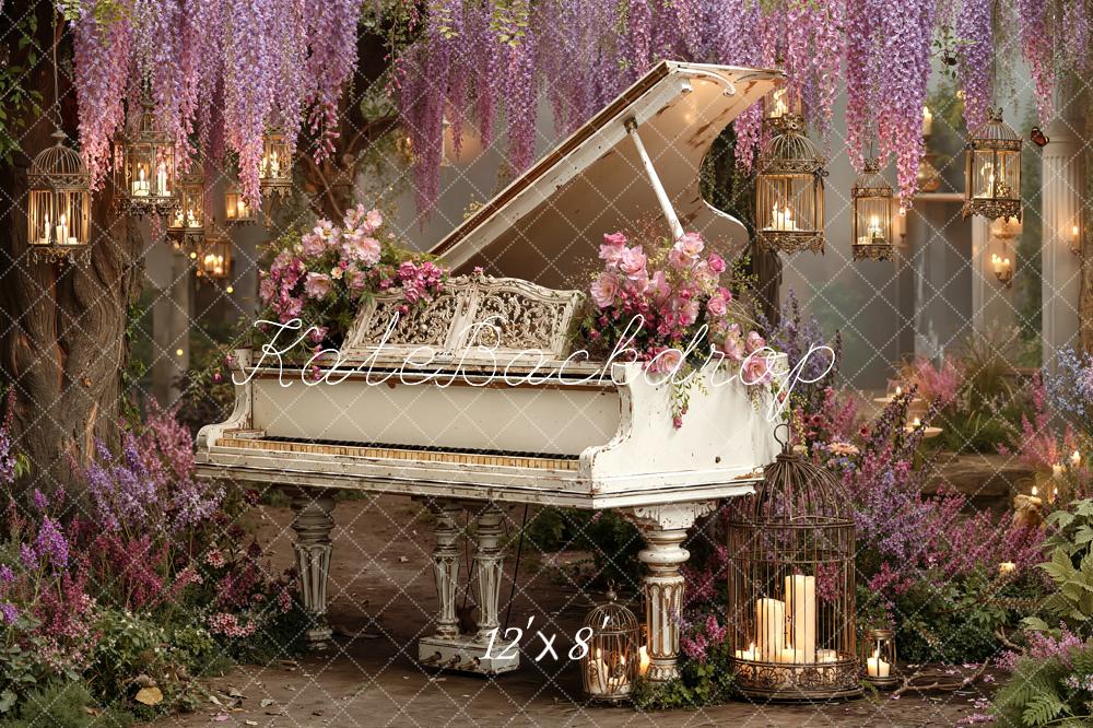 Kate Floral Piano Lanterns Wisteria Backdrop Designed by Emetselch - Image 8